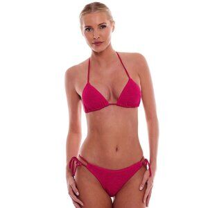 NWT LOVE & BIKINIS Jamaica Triangle Strings One Size Bikini SET O/S